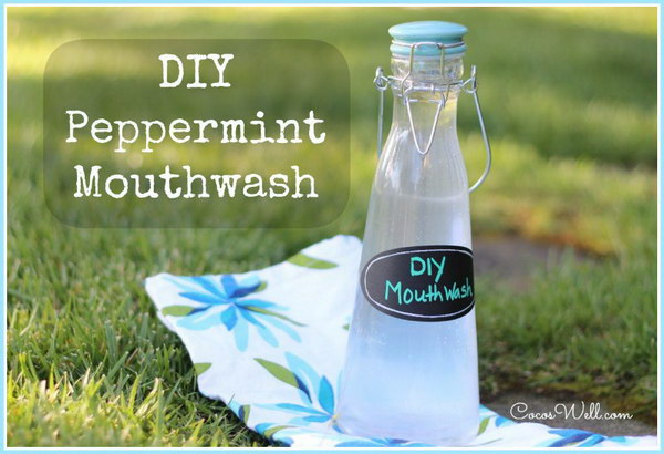 DIY Peppermint Mouthwash. 