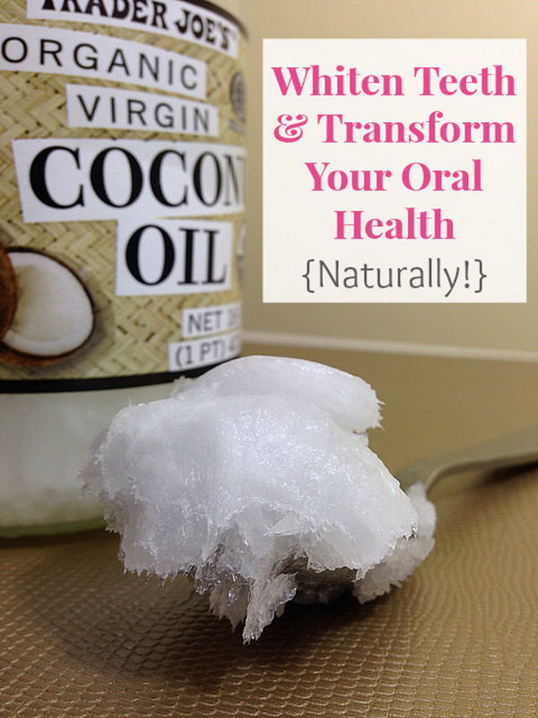 Oil Pulling with Coconut Oil to Whiten Teeth Naturally. 