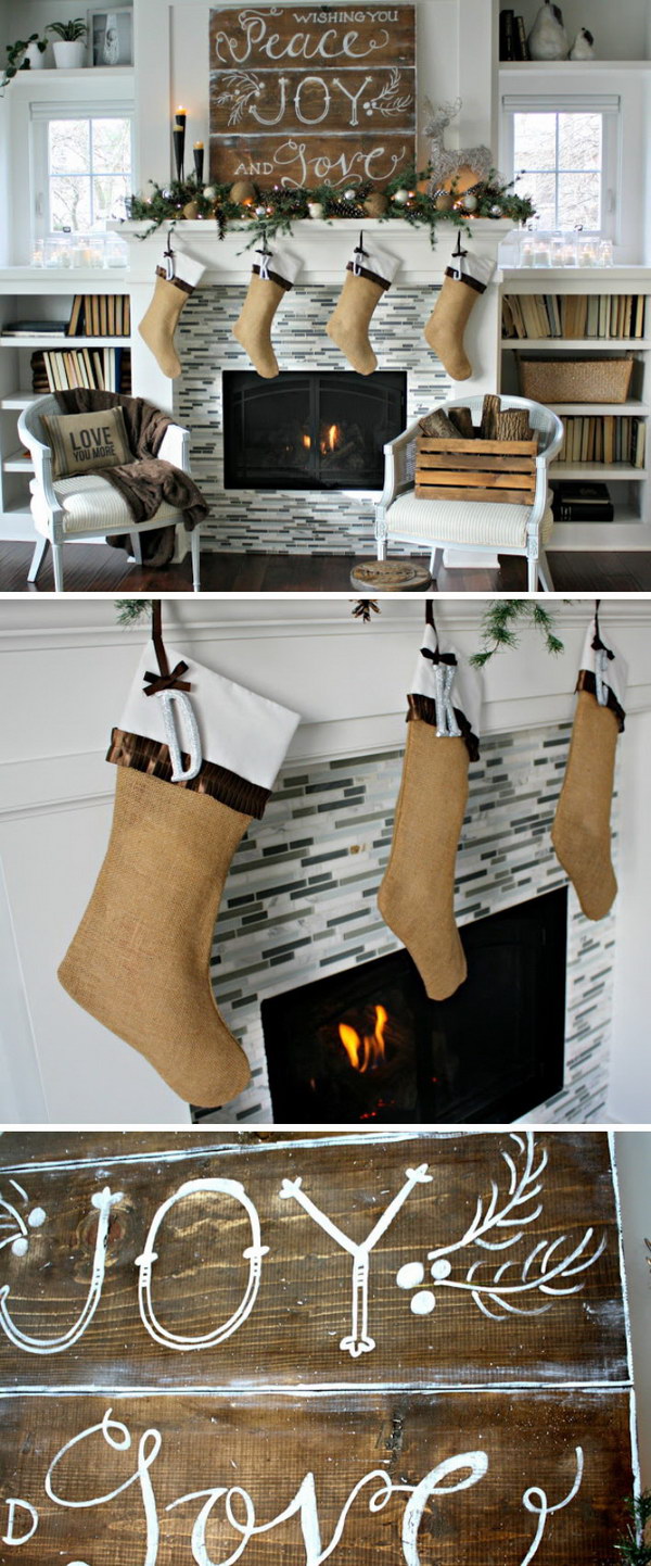 Rustic Christmas Mantel Decorating Ideas. 