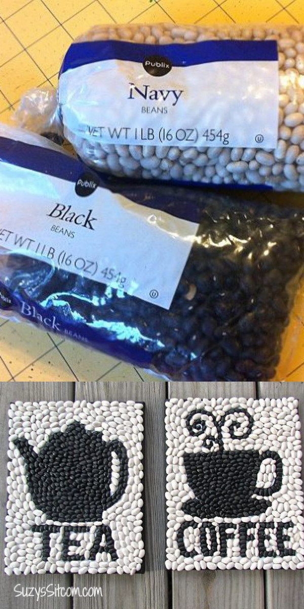 Cute Canvas Made out of Beans