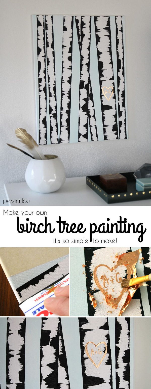 DIY Birch Tree Wall Art