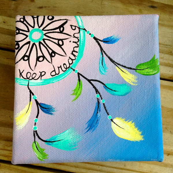 Pastel Dream Catcher Canvas