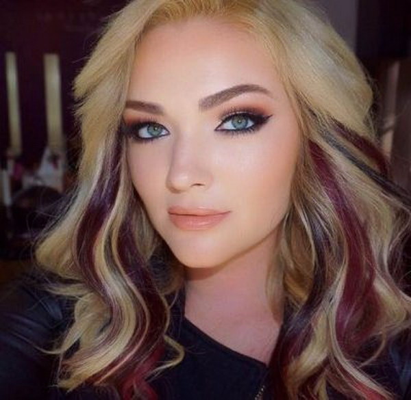 25 Hottest Blonde Hairstyles with Red Highlights 2017
