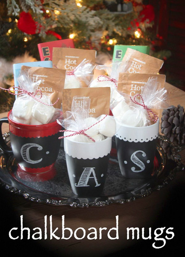 Chalkboard Painted Mugs.