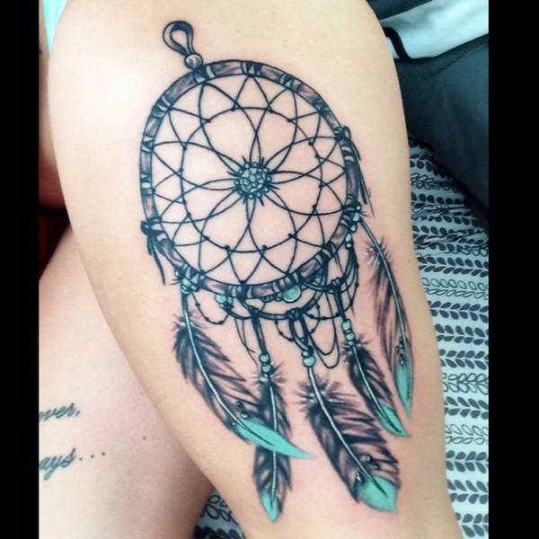 Dream Catcher Tattoo With Names In Feathers - What's New