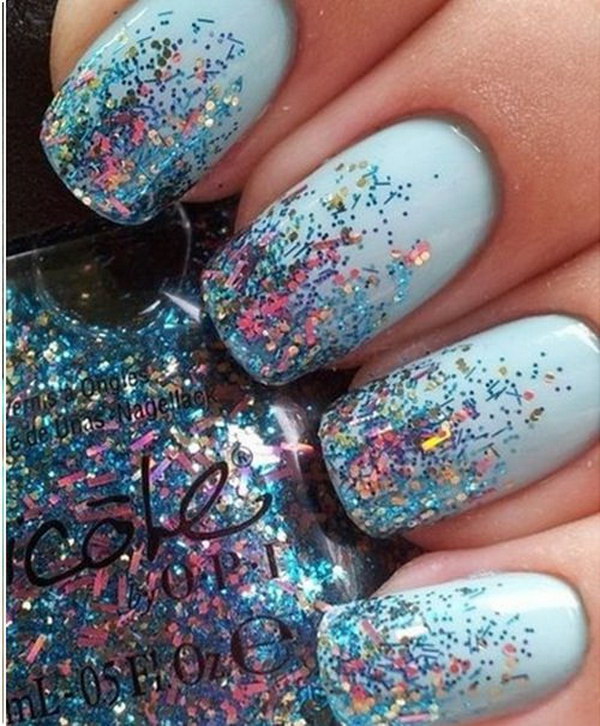 70+ Stunning Glitter Nail Designs 2017