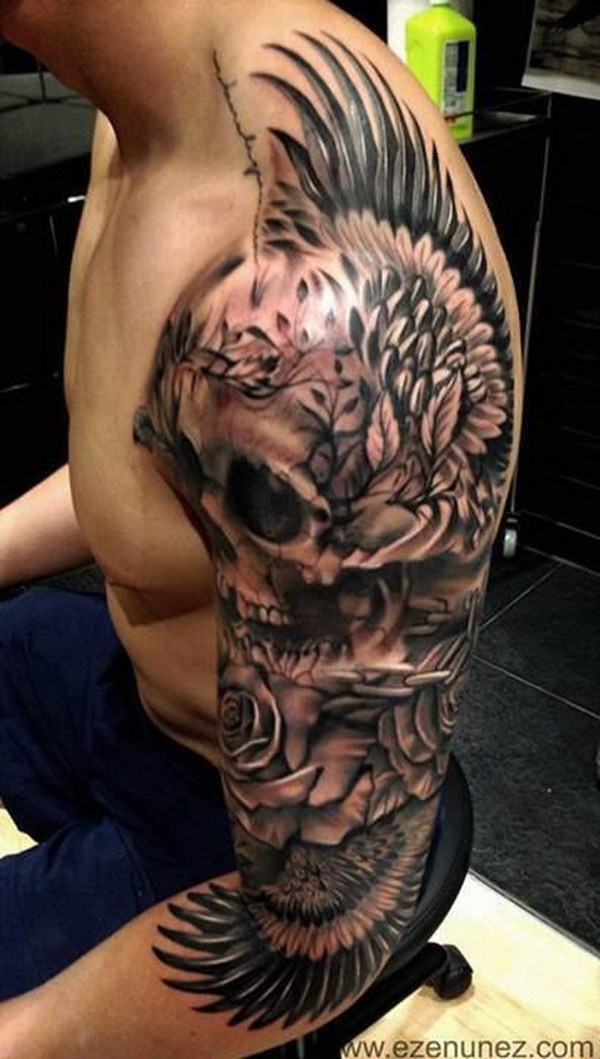 cool tattoo half sleeves for guys