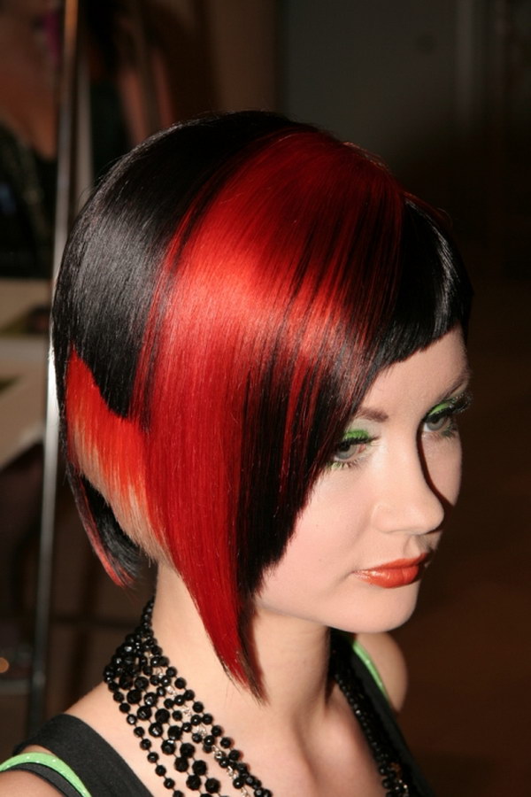 Red Short Hairstyles Black Hair