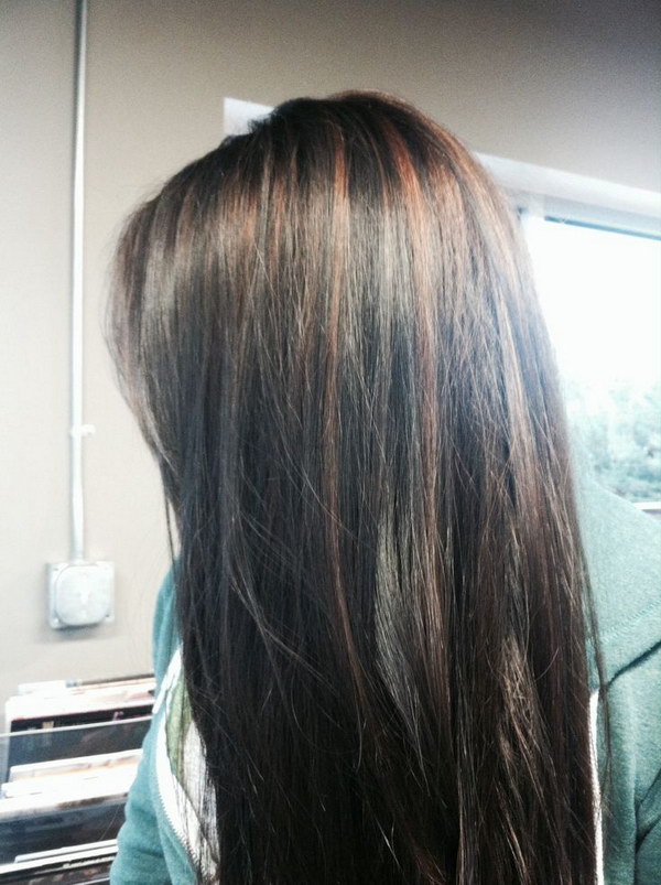 Colored Highlights For Dark Hair