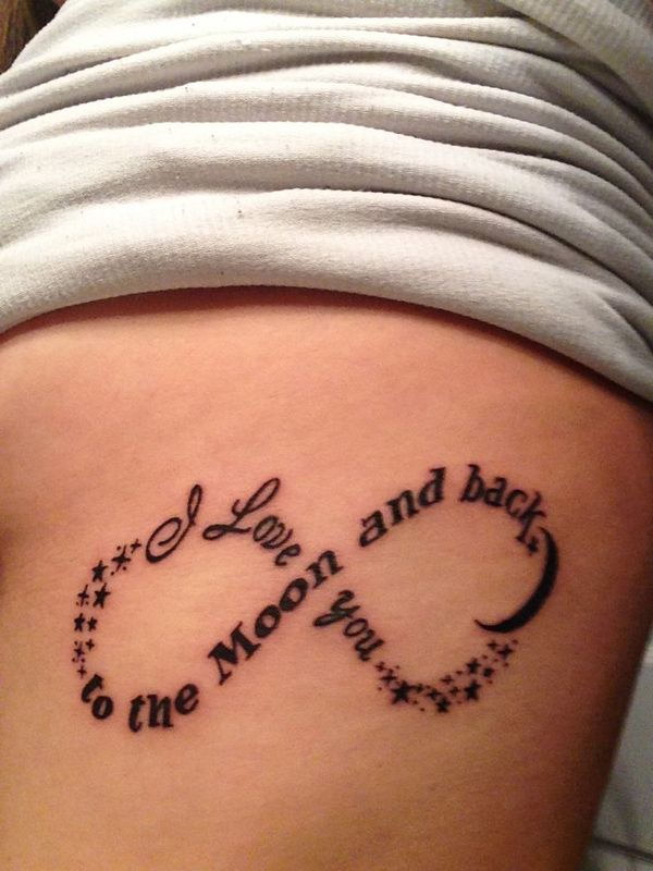 Infinity Tattoo with Love Quote. 