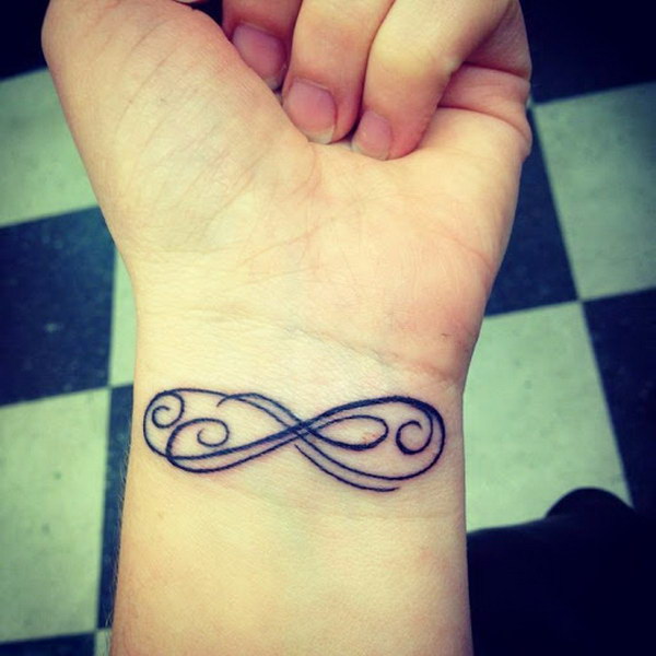 Double Infinity Tattoo Designs on Wrist. 