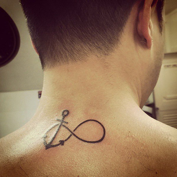 Anchored Down Infinity Tattoo. 