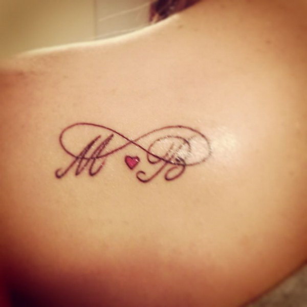 Infinity Tattoos with Initials. 