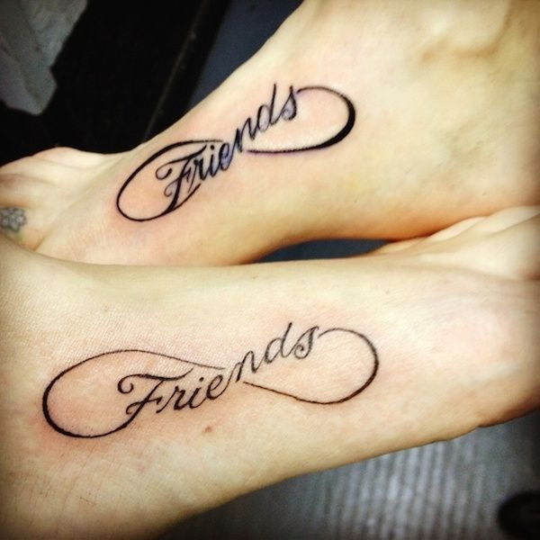 Best Friends Infinity Tattoo on Foot. 