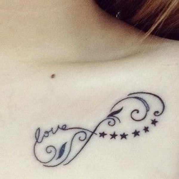 Love Infinity Tattoo for Girls. 