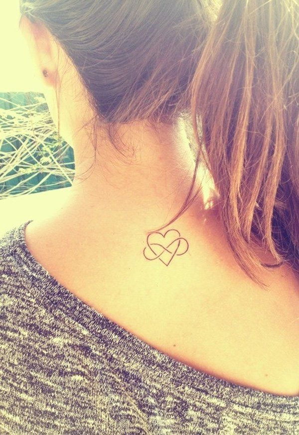 Lovely Heart and Infinity Tattoo for Girls. 