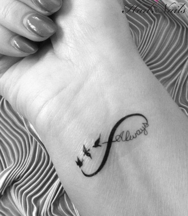 Cute Infinity Tattoo on Wrist. 