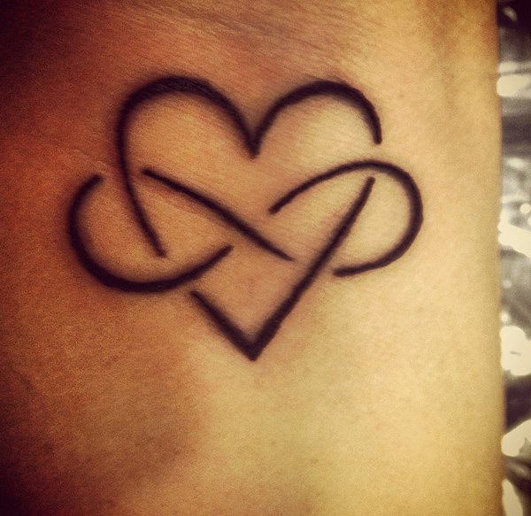 Beautiful Heart Infinity Tattoo. 