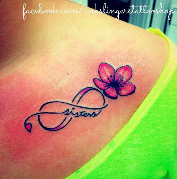 Sisters Flower and Infinity Tattoo. 
