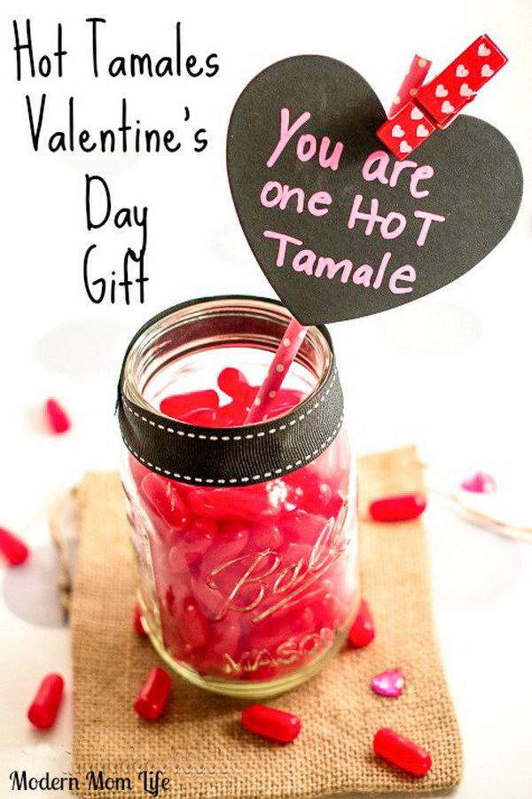 Hot Tamales Valentine's Day Mason Jar