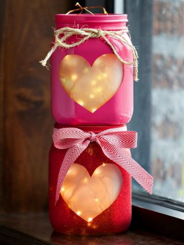 70 Diy Valentine S Day Ts And Decorations Made From Mason Jars 2017
