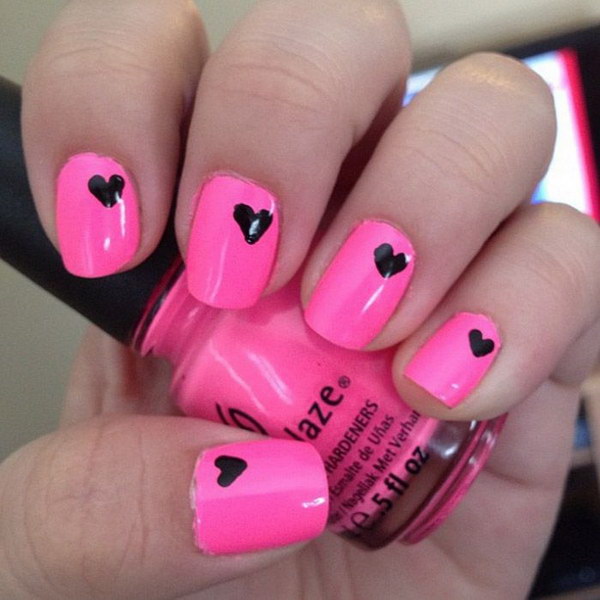 50+ Beautiful Pink and Black Nail Designs 2022