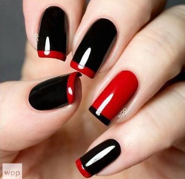 45 Stylish Red And Black Nail Designs 17