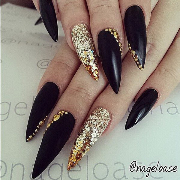 35+ Fearless Stiletto Nail Art Designs 2017