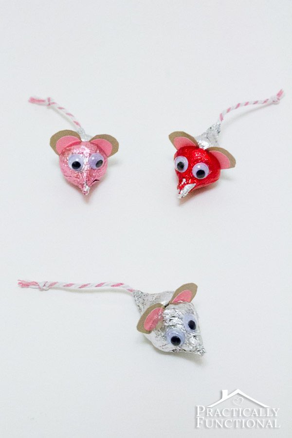 Cute Valentine's Day Hershey's Kisses Mice