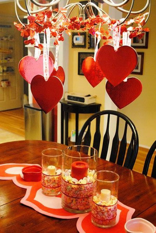 Heart Filled Chandelier
