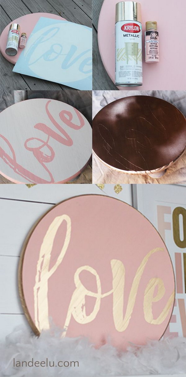 Easy DIY Love Valentine'S Day Sign.