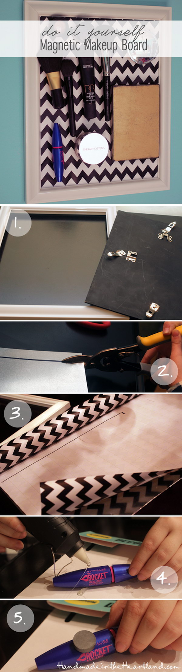 Use A Magnetic Board To Store Your Makeup.