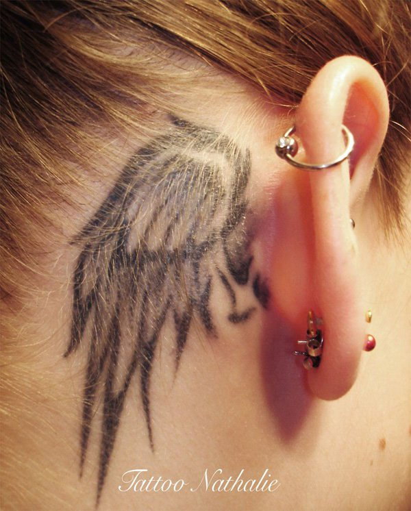 60+ Pretty Designs of Ear Tattoos 2017