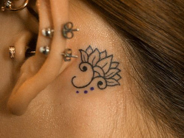 tattoo ear behind letter Designs Pretty  60 2017 Tattoos of Ear