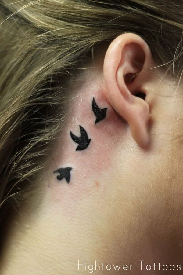 tumblr tattoos for girls behind ear