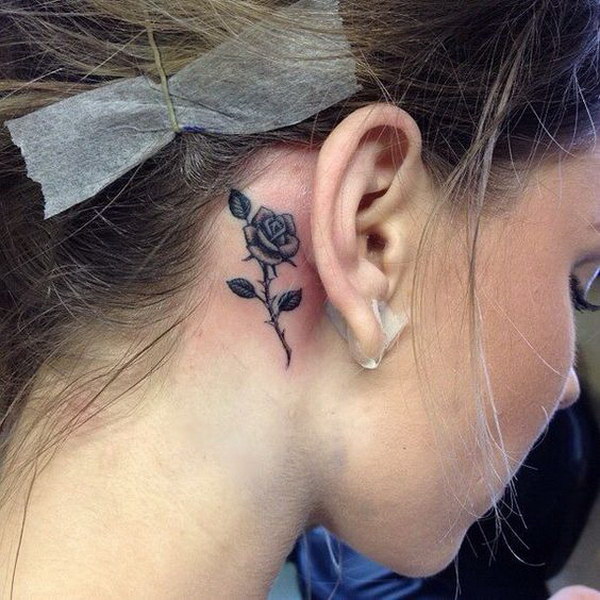 60+ Pretty Designs of Ear Tattoos 2017