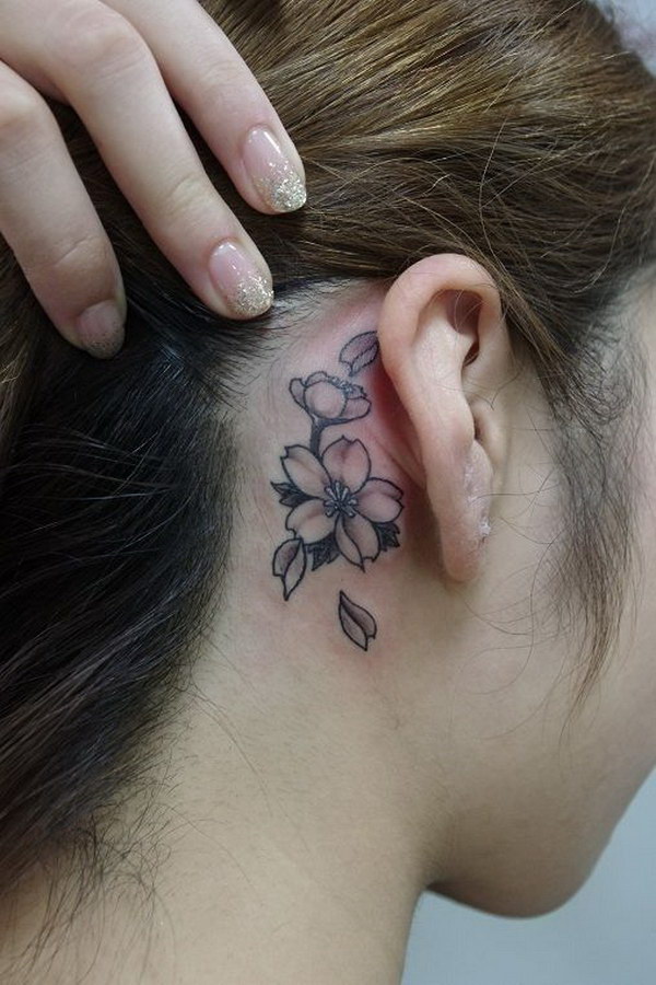 60+ Pretty Designs of Ear Tattoos 2017