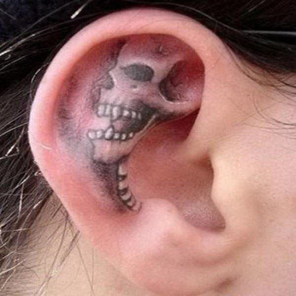 60+ Pretty Designs of Ear Tattoos 2017