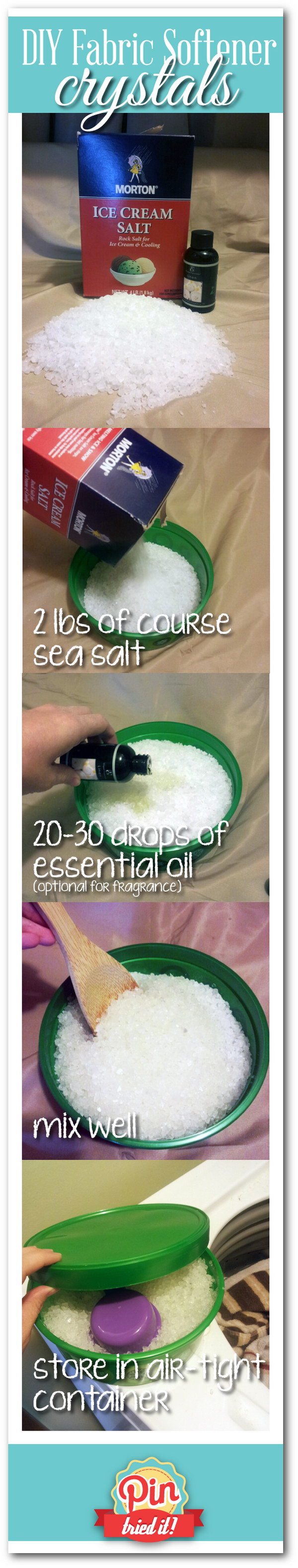 DIY Laundry Fabric Softener Crystals.