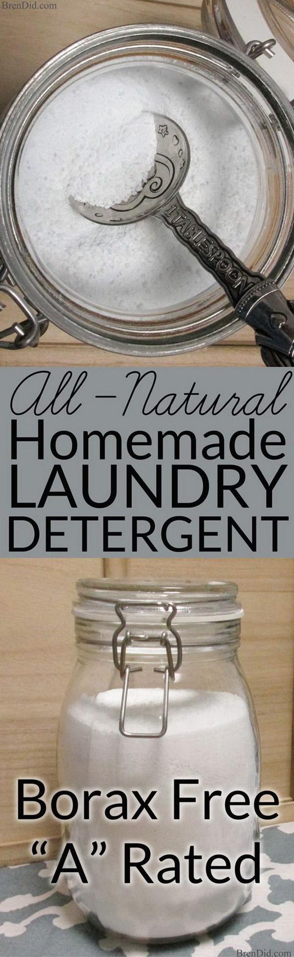 All Natural Homemade Laundry Detergent with No Borax.