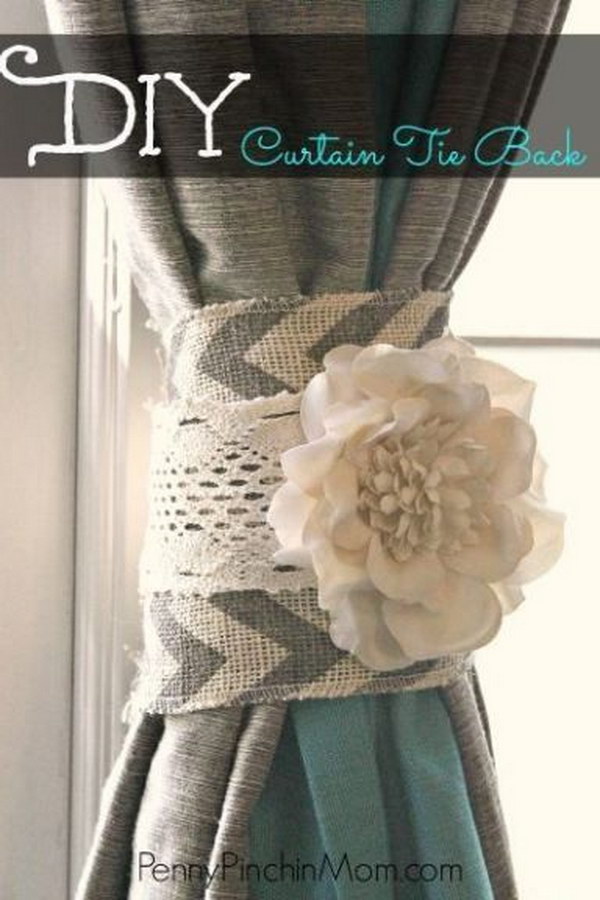 40 Shabby Chic Decor Ideas And Diy Tutorials 2017 Diy Shabby Chic Curtain Tie Back