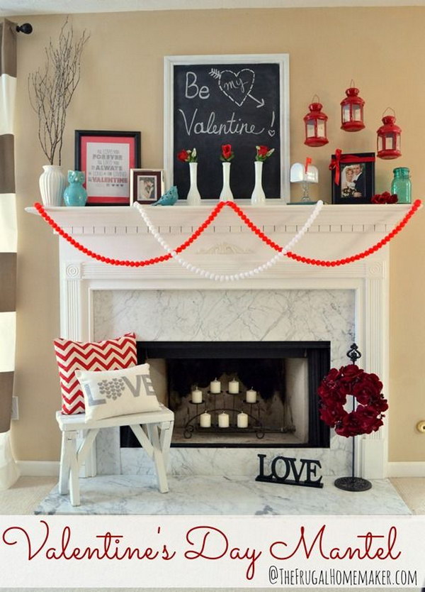 Beautiful Valentine s Day Mantel Decorations 2021