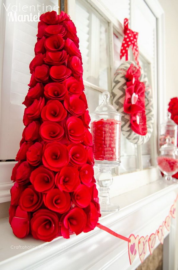 Beautiful Valentine's Day Mantel Decorations 2017