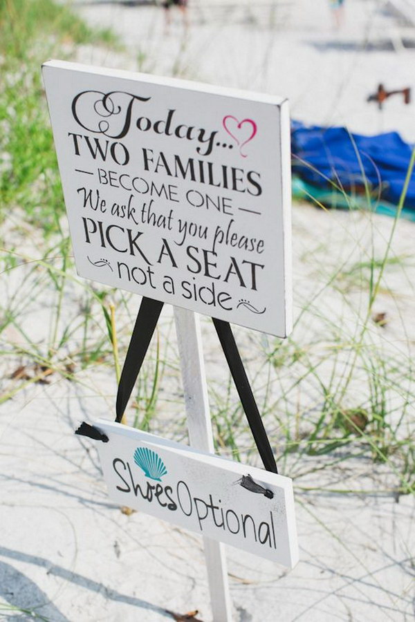 beach wedding sign ideas