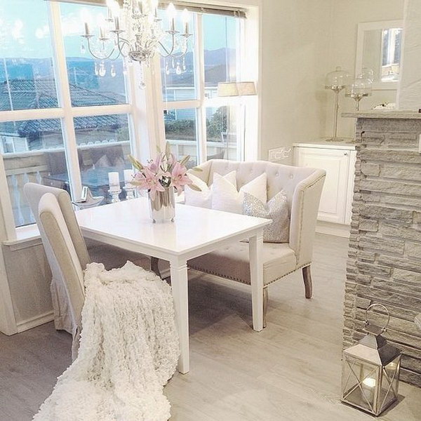 White Breakfast Nook.
