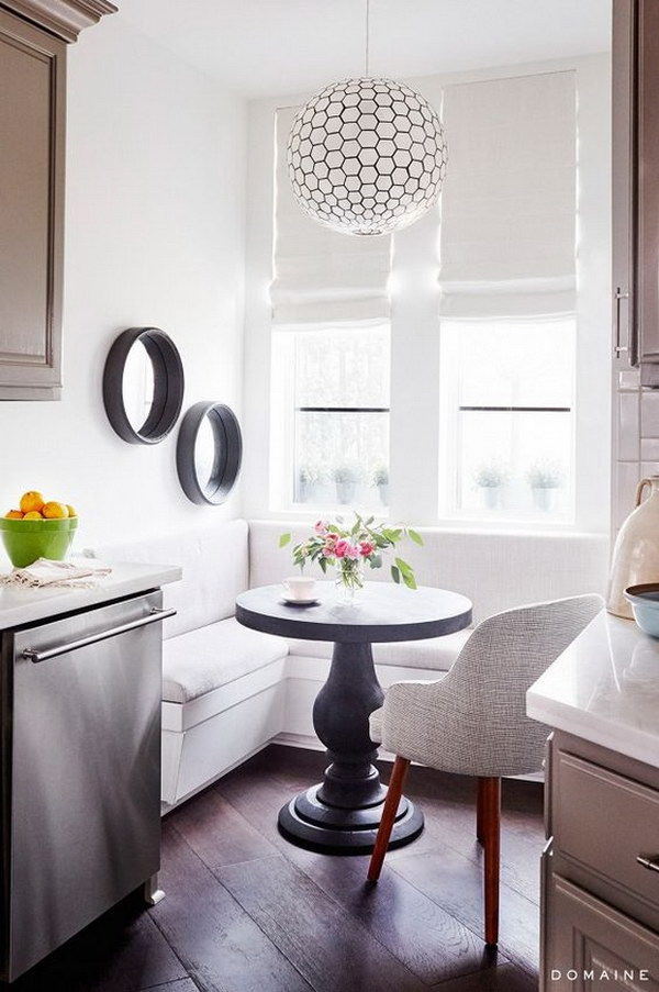 Bright and White Dining Space.