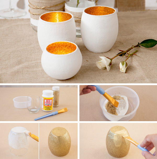 DIY Glass Votives.
