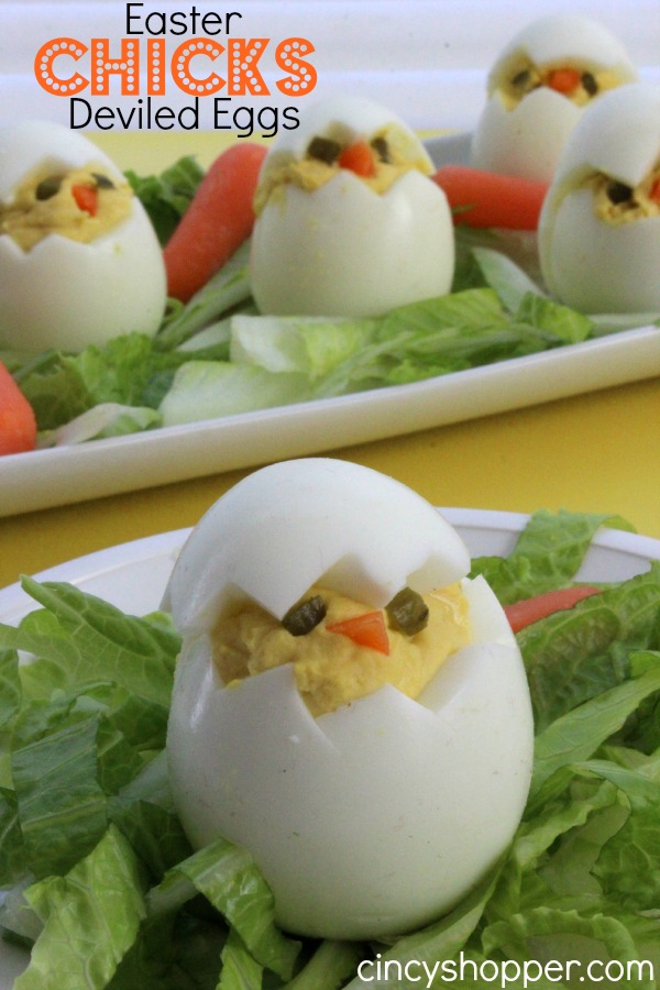 Easy Easter Chick Deviled Eggs