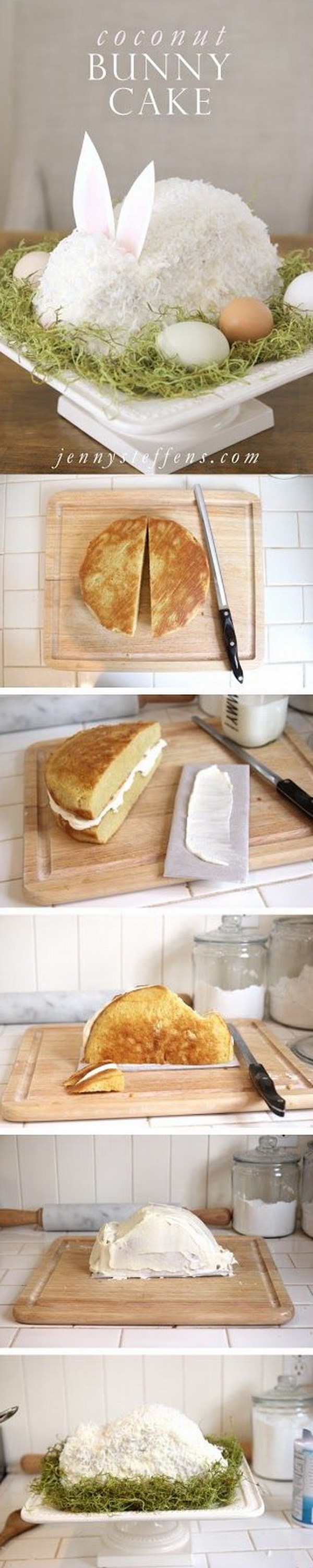 Easter Bunny Coconut Cake Tutorial