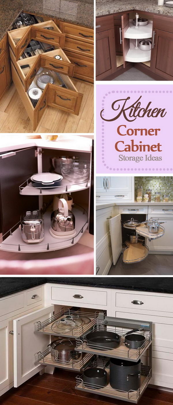 Modest kitchen corner cabinets ideas Kitchen Corner Cabinet Storage Ideas 2017